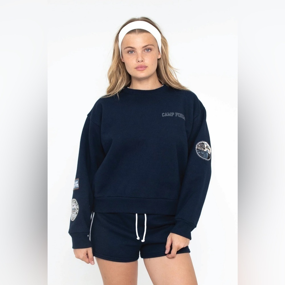 Form “Camp Form” 100% Cotton Navy Pullover Sweater